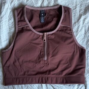 Women's Zip-Front Athletic Crop top